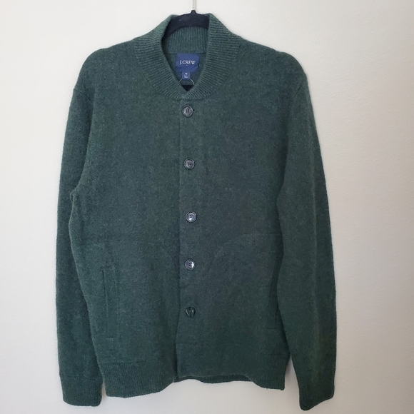 J. Crew Factory Sweaters J Crew Factory Green Bomber Cardigan